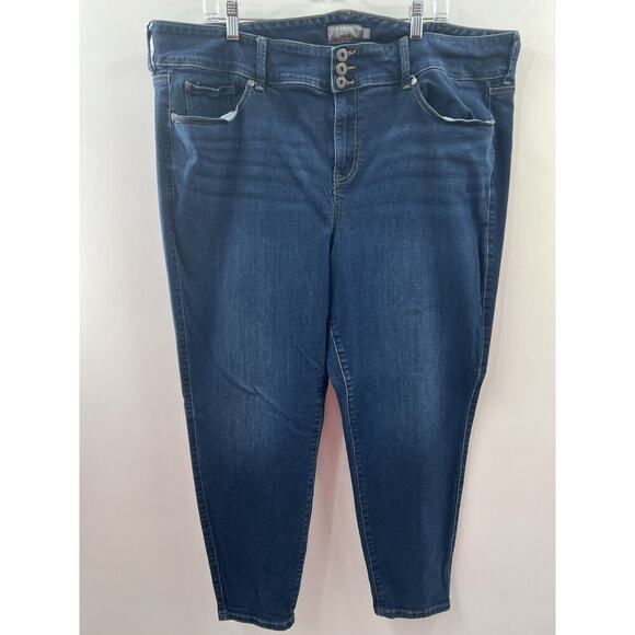 Torrid Women’s Dark Wash “Feel The Fit” Jeggings Stretch Comfort Size 26 R - Picture 1 of 11